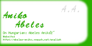 aniko abeles business card